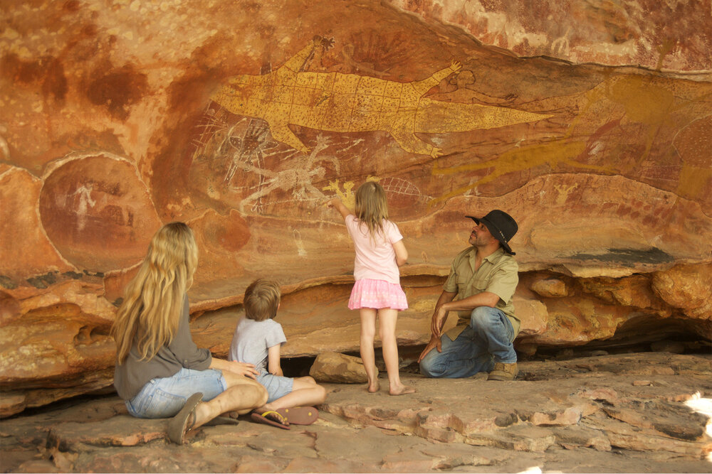 Felsenmalereien im Outback