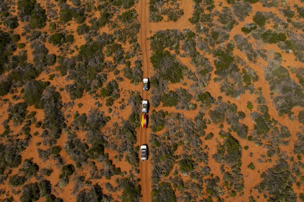 Karawane im Outback
